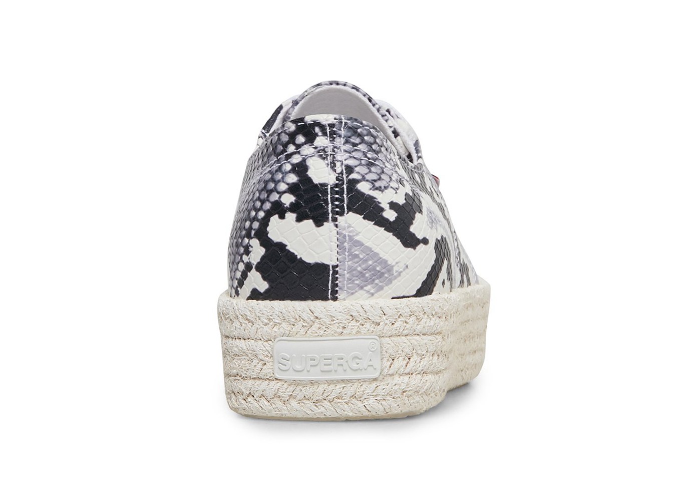 Superga Platform Womens - 2730 Pufanropew - Black/White/Snake - ZMWNC1394